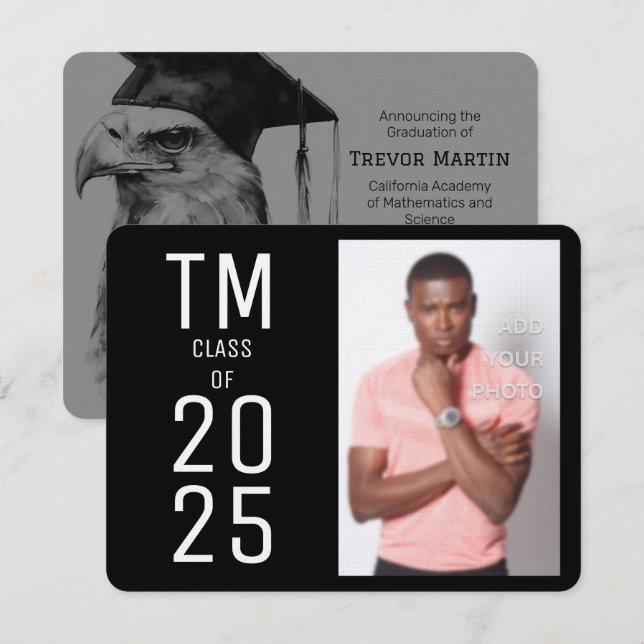 Invitación a la graduación de una buena foto (Anverso / Reverso)