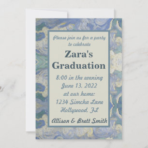 Invitación a la graduación del cielo del campo de