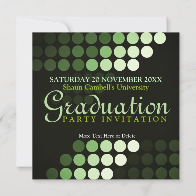 Invitación a la graduación del entorno moderno (ve (Anverso)