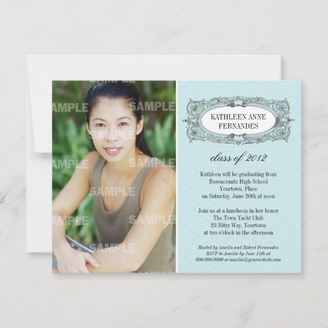 Invitación a la graduación del marco ordenado (Anverso)