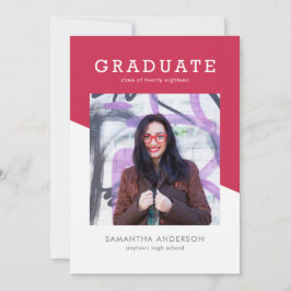 Invitación a la graduación en color negrita