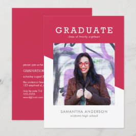 Invitación a la graduación en color negrita