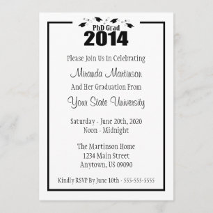 Invitación a la graduación para el doctorado 2014