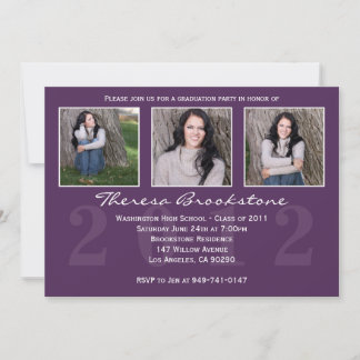 Invitación a la graduación Purple 2012