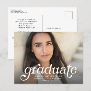 Invitación a la graduación simple de un graduado r