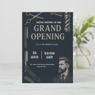 Invitación a la Gran Apertura de Barber Shop