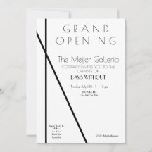 Invitación a la gran apertura de la galería contem