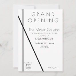 Invitación a la gran apertura de la galería contem