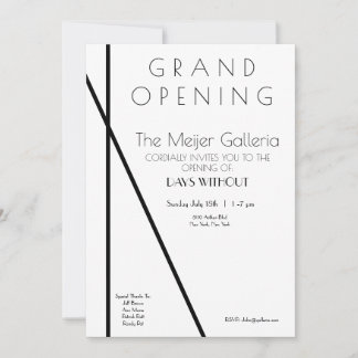 Invitación a la gran apertura de la galería contem