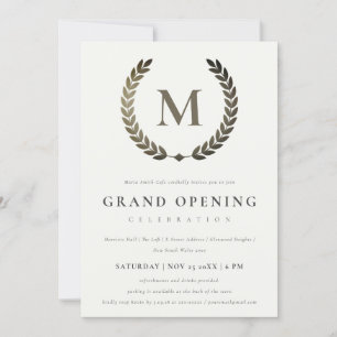 Invitación a la gran apertura de un monograma de p