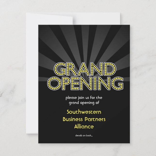 Invitación a la gran apertura del personalizado, l (Anverso)