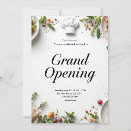 Invitación a la gran apertura del restaurante