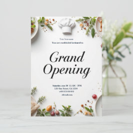 Invitación a la gran apertura del restaurante
