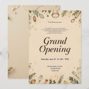 Invitación a la gran apertura del restaurante