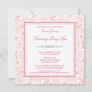 Invitación a la gran apertura floral (rosa)