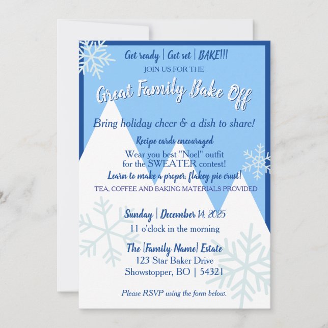 Invitación a la Gran Competición de Repostería Fam (Anverso)