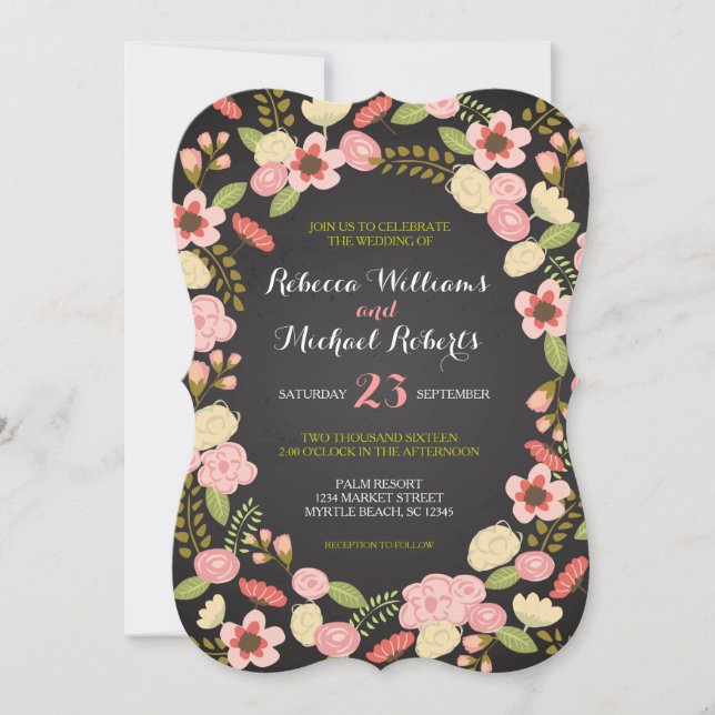 Invitación a la guirnalda botánica (Anverso)