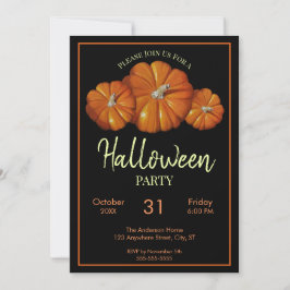 Invitación a la Halloween de calabaza