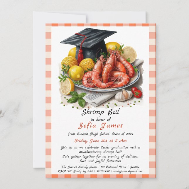 Invitación a la hilo de gambas de la fiesta de gra (Anverso)