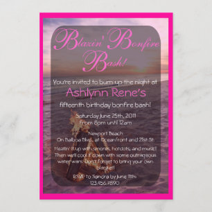 Invitación a la hoguera de playa