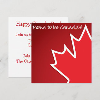 Invitación a la hoja de arce del Día de Canadá