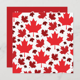 Invitación a la hoja de arce del Día de Canadá