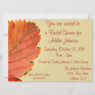 Invitación a la hoja de otoño