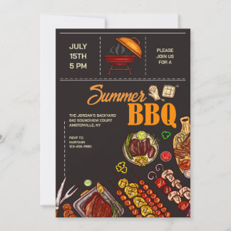 Invitación a la hora de la barbacoa