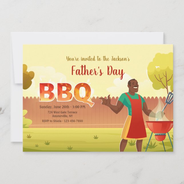 Invitación a la hora de la barbacoa (Anverso)