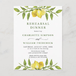 Invitación a la hora de la cena de Lemon Greenery 