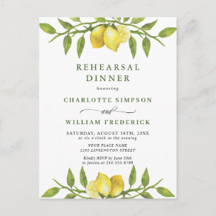 Invitación a la hora de la cena de Lemon Greenery 