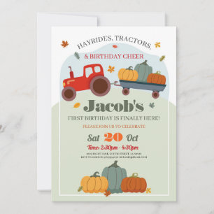 Invitación a la hora del cumpleaños 1° de otoño de