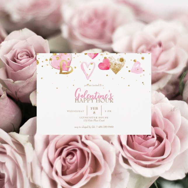 Invitación a la hora feliz de Galentine (Subido por el creador)