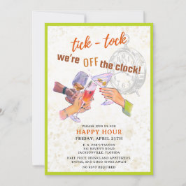 Invitación a la hora feliz de Tick-Tock