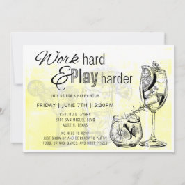 Invitación a la hora feliz del trabajo duro