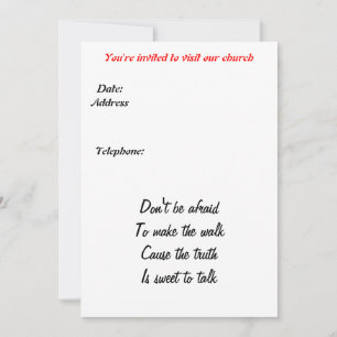 Invitación a la iglesia