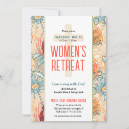 Invitación a la iglesia de mujeres florales exótic