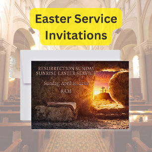 Invitación a la Iglesia de Pascua Servicio de Aman