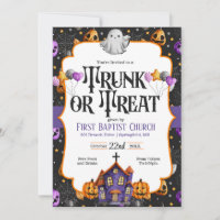Invitación a la iglesia de troncos o árboles