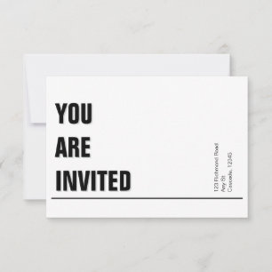 invitación a la iglesia minimalista blanca