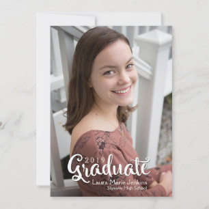 Invitación a la imagen de graduación de guiones de