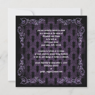 Invitación a la impresión de Gótico violeta victor