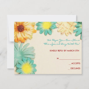 Invitación a la invitación a las flores de papel A