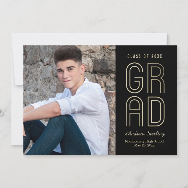 Invitación A La Invitación De Graduación De Clase (Anverso)