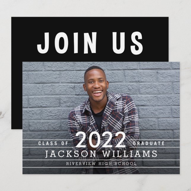 Invitación a la Invitación de graduación de Guay G (Anverso / Reverso)