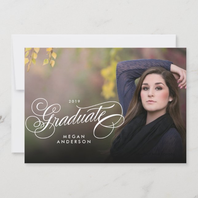 Invitación a la invitación de graduación de imágen (Anverso)