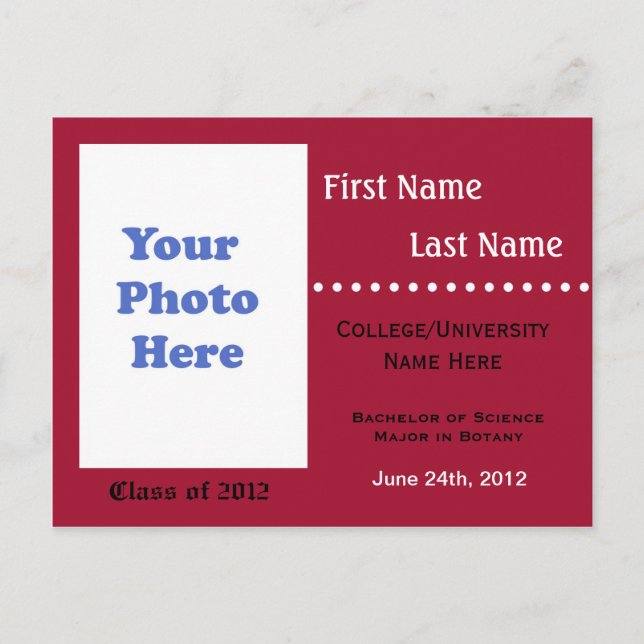 Invitación a la invitación de graduación universit (Anverso)