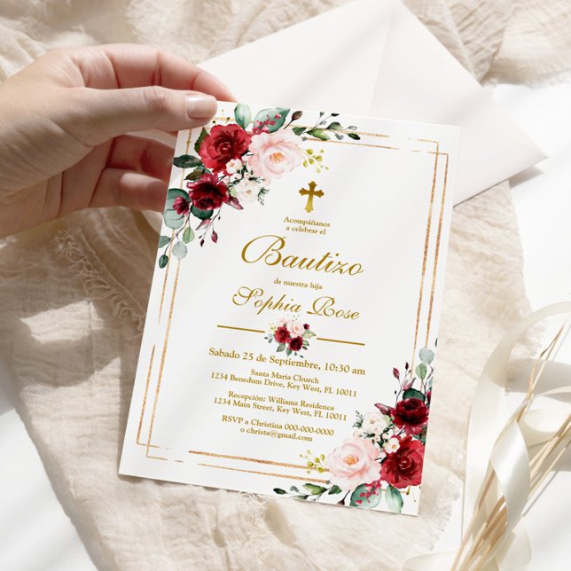 Invitación a la Invitación de Rosas Rojas para Bau (Subido por el creador)
