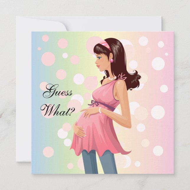 Invitación a la Invitación del embarazo (Anverso)