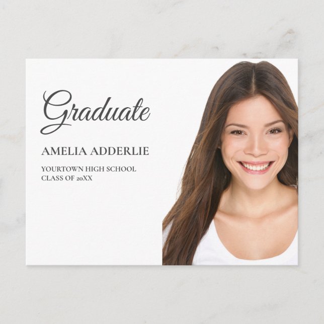 Invitación a la Invitación fotográfica de graduaci (Anverso)